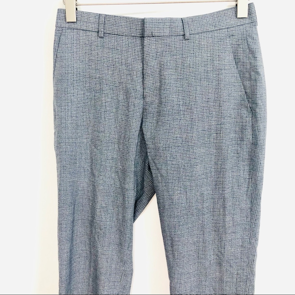 NWOT | Perry Ellis | Small Plaid Slim Fit Flat Front Trousers - Picture 2 of 6